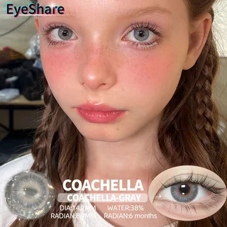 (COD) Eyeshare คอนแทคเลนส์ 1 คู่ COACHELLA สีเทา เลนส์สีธรรมชาติ 14.2mm เลนส์แฟชั่นจัดส่งฟรี
