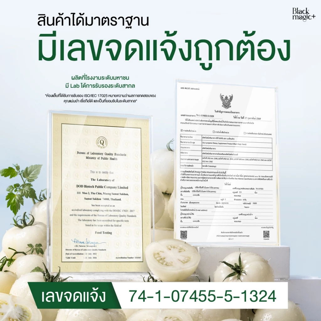 วิตามินแก้มแดง Black Magic Lily Lycopene (30 เม็ด) thumbnail 8