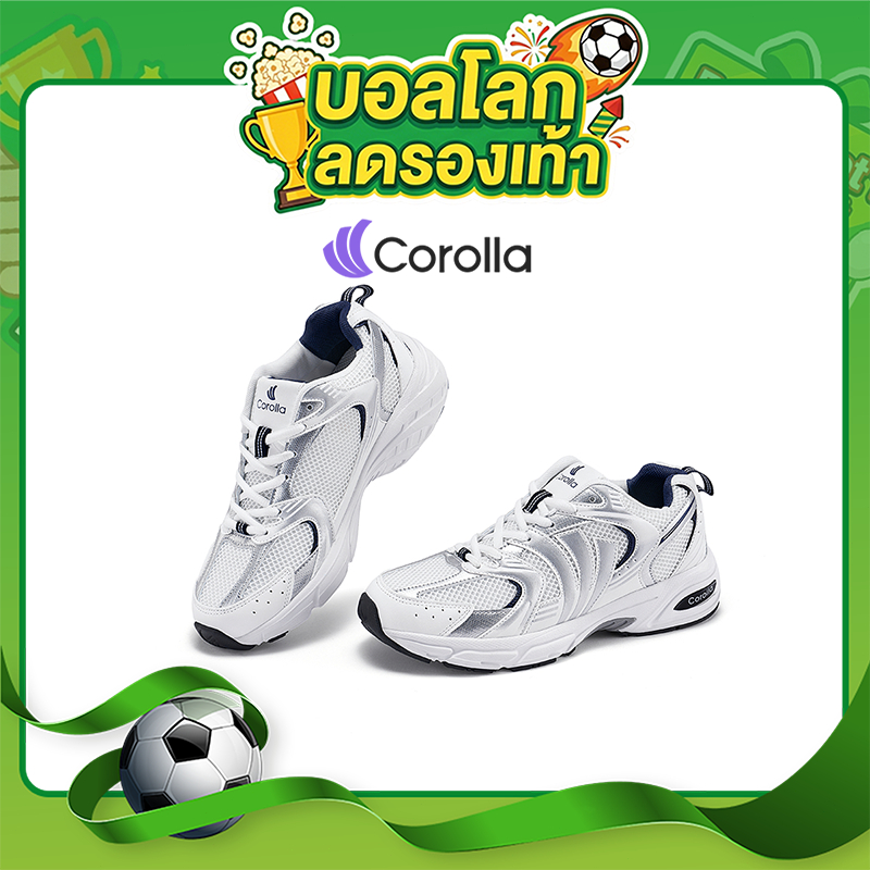 【รองเท้าผู้ชาย】Corolla 1990s รองเท้าผ้าใบแบรนด์แท้ 100% สำหรับผู้ชาย พื้นหนา 4.5 ซม สวมใส่สบาย Unisex แนะนำเพิ่ม 1 ไซส์