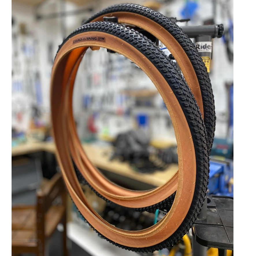 ยาง 26x2.10 CHAOYANG Victory Tan Wall (52-599) 60TPI ขอบลวด น้ำตาล แก้มแก้ว ยางแก้มแก้ว ยางขอบน้ำตาล