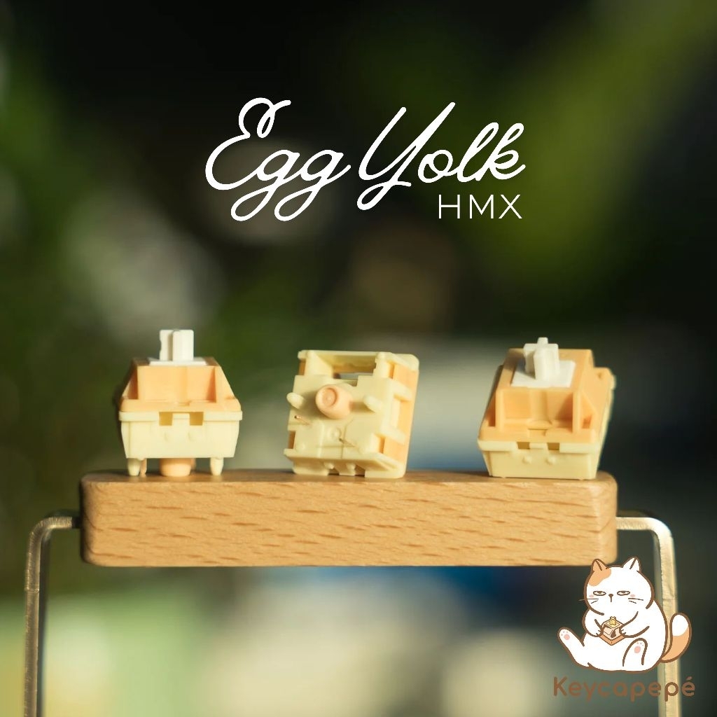 HMX Egg Yolk linear switch (10ชิ้น) pre lubed สวิตช์คีย์บอร์ด 1จังหวะ พรีลูป