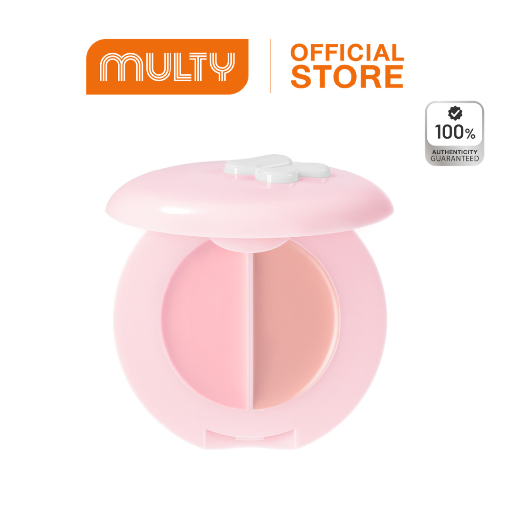 4U2 Duo Cream Blush (19 Milkshake Recipe) บลัชออนดูโอ้ครีมสีชานม บลัช pH สีชมพูนมอมม่วง+สีชานม