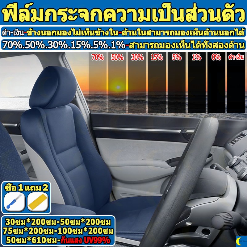 ซื้อ 1แถม 2 ฟิล์มติดกระจก ฟิล์มกรองแสง ฟิล์มอาคาร ฟิล์มกรองแสงรถยนต์ ฟิล์มคาร์บอน กันความร้อน Window Film Black Carbon