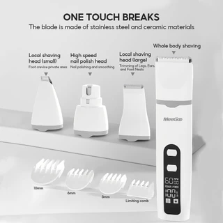 MeeGoo ปัตตาเลี่ยนตัดขนสัตว์เลี้ยง เครื่องตัดขนสัตว์เลี้ยง Trimmer Pet Hair Clipper 4-in-1