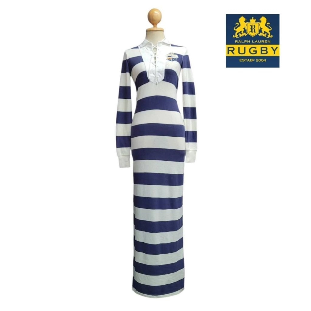 Rugby Ralph Lauren Striped Maxi Polo Dress