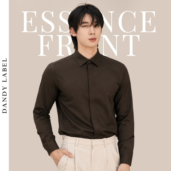 DANDY LABEL Essence Front Shirt Premium Fabric เสื้อเชิ้ตผู้ชายแขนยาว ดีไซน์มินิมอล เรียบหรู ใส่ง่ายทุกวัน