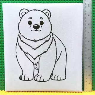 เฟรมผ้าระบายสี จัมโบ้2 23x25.5 เซนติเมตร (ไม่รวมสี+พู่กัน) Wooden Frame Jumbo2