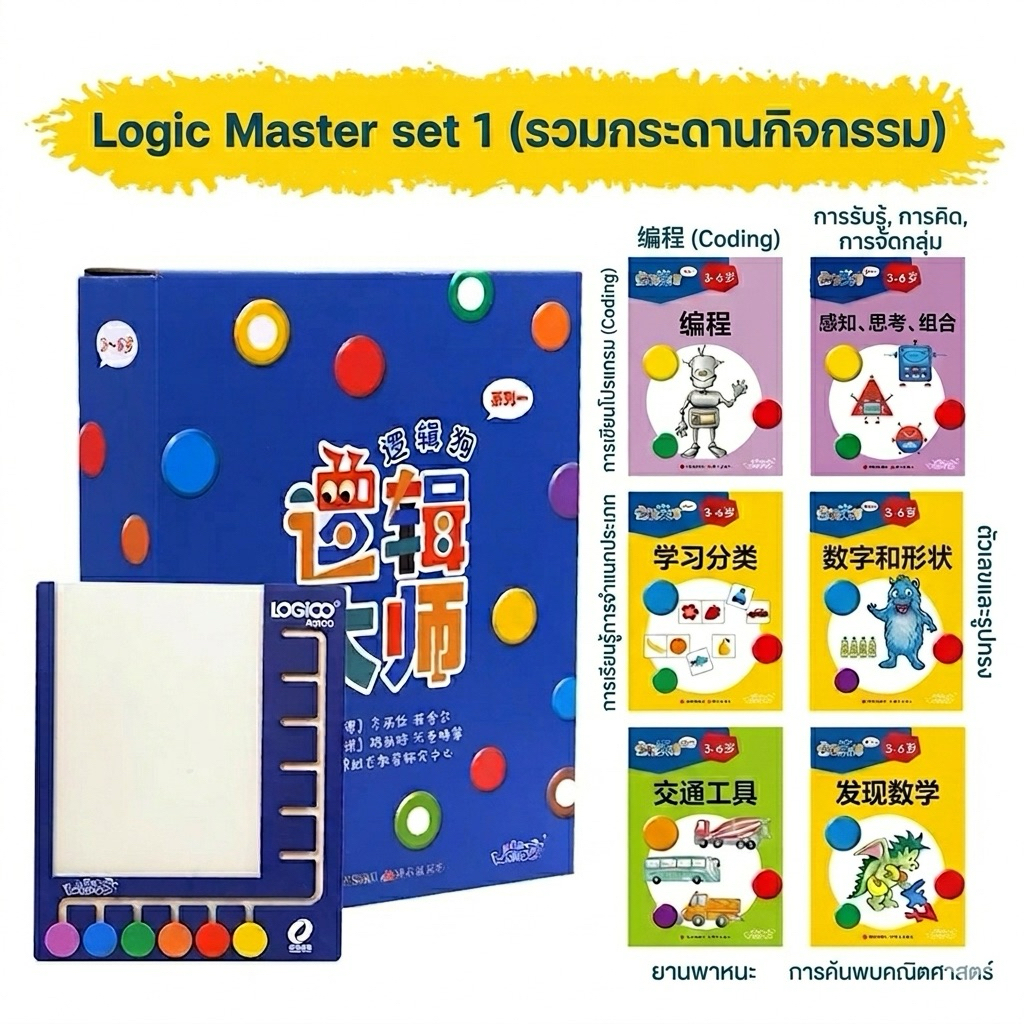 Logico primo coding (ลิขสิทธิ์แท้ภาษาจีน) เกมกระดานฝึกสมอง Logidog พัฒนาตรรกะ ความคิดสร้างสรรค์ เด็ก