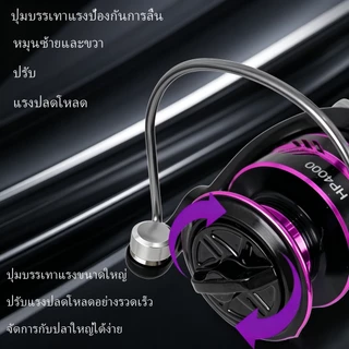 ชุดการตกปลาทั้งหมด รวมถึงไม้ตกปลาและล้อสปินเนอร์ 5.2:1 สามารถได้มากสุด 10 กิโลกรัม เบ็ดปลาเส้น PE ฟรี