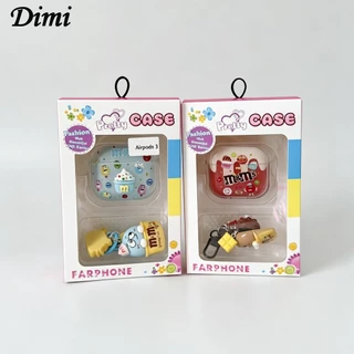 เคสหูฟัง งานกล่อง สำหรับAirpods4 เคสใสการ์ตูนนูน สำหรับAirpods3 เคสหูฟังบลูทูธ gen1 gen2 เคสหูฟังไร้สาย PRO 3 1 2