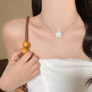 COD-ส่งเร็วจากไทย🎀สร้อยคอดอกไม้ เกาหลี สุดพิเศษ โซ่ไหปลาร้า สวมใส่ได้ทุกวัน เครื่องประดับ สำหรับผู้หญิง-Ten