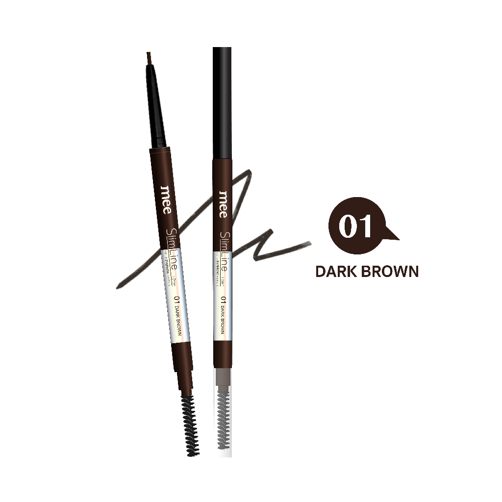 *No1ขายดี เขียนคิ้วสลิม Mee Slimline 1.5 mm Auto Eyebrow Pencil เขียนคิ้วหัวเรียวเล็ก กันน้ำ SL2