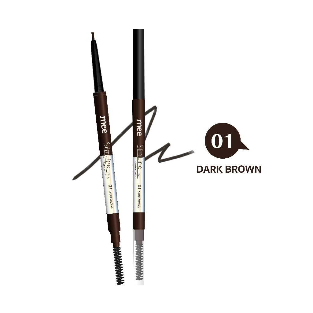 *No1ขายดี เขียนคิ้วสลิม Mee Slimline 1.5 mm Auto Eyebrow Pencil เขียนคิ้วหัวเรียวเล็ก กันน้ำ SL2