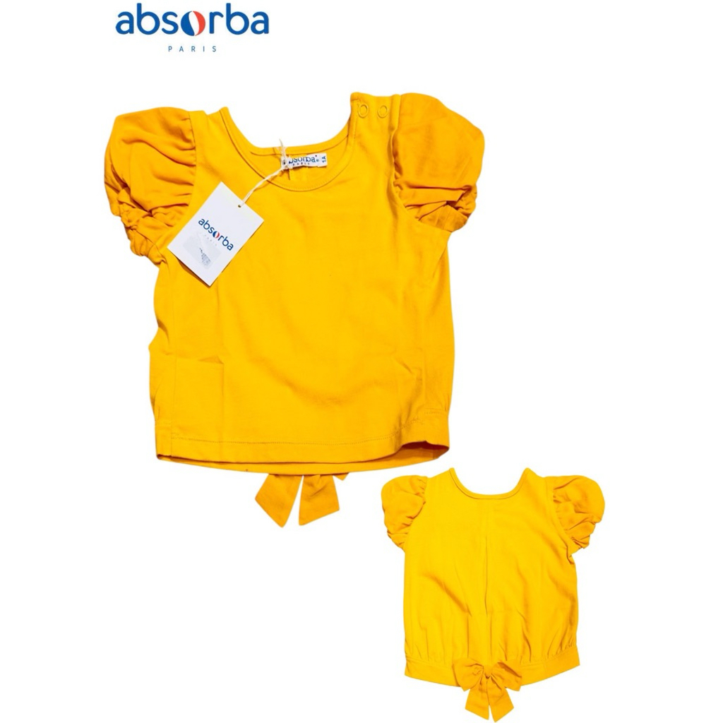 Absorba เสื้อยืด แต่งโบร์ด้านหลัง ผ้าคอตตอน 100% สำหรับเด็กอายุ 1 ปี