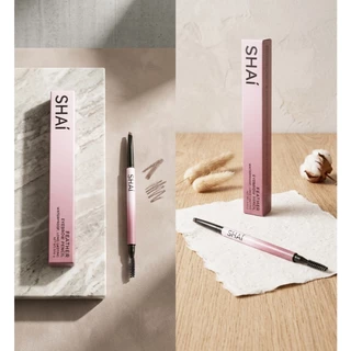 SHAI ดินสอเขียนคิ้วเส้นเล็ก พรีเมี่ยมเกรด กันน้ำเนียนนุ่ม ติดทน FEATHER BROW PENCIL