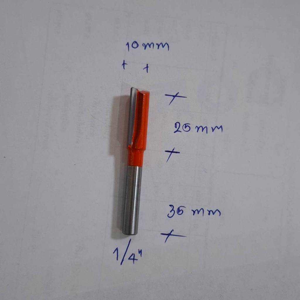 ดอกทริมเมอร์10mm. คมยาว25 mm. ด้าม1/4" ดอกกัดตรง รูปที่ 4