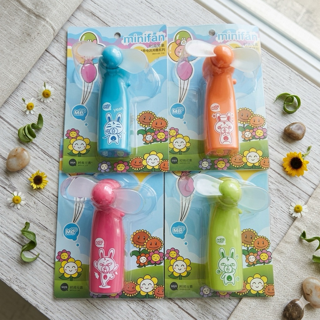 พร้อมส่ง Minifanพัดลมพกพา ใส่ถ่านAA x 2ก้อน แข็งแรงทนทาน