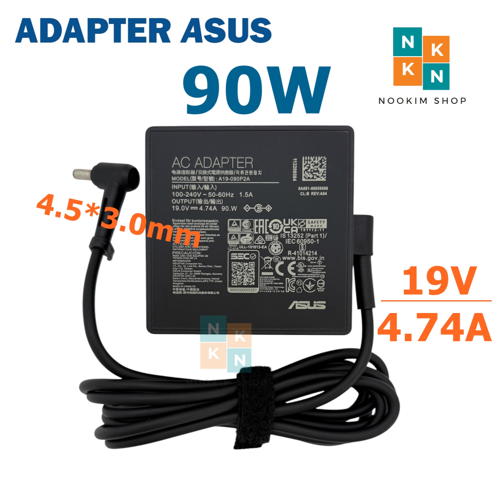 Asus Adapter ของแท้ 19V/4.74A 90W หัวขนาด 4.5*3.0mm /ZenBook UX481FA, UX481FL, UX533F สายชาร์จ เอซุส