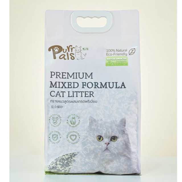 MIXED FORMULA CAT LITTER (Flacked&Stick) | ทรายแมวสูตรผสมเกรดพรีเมียม |  混合猫砂