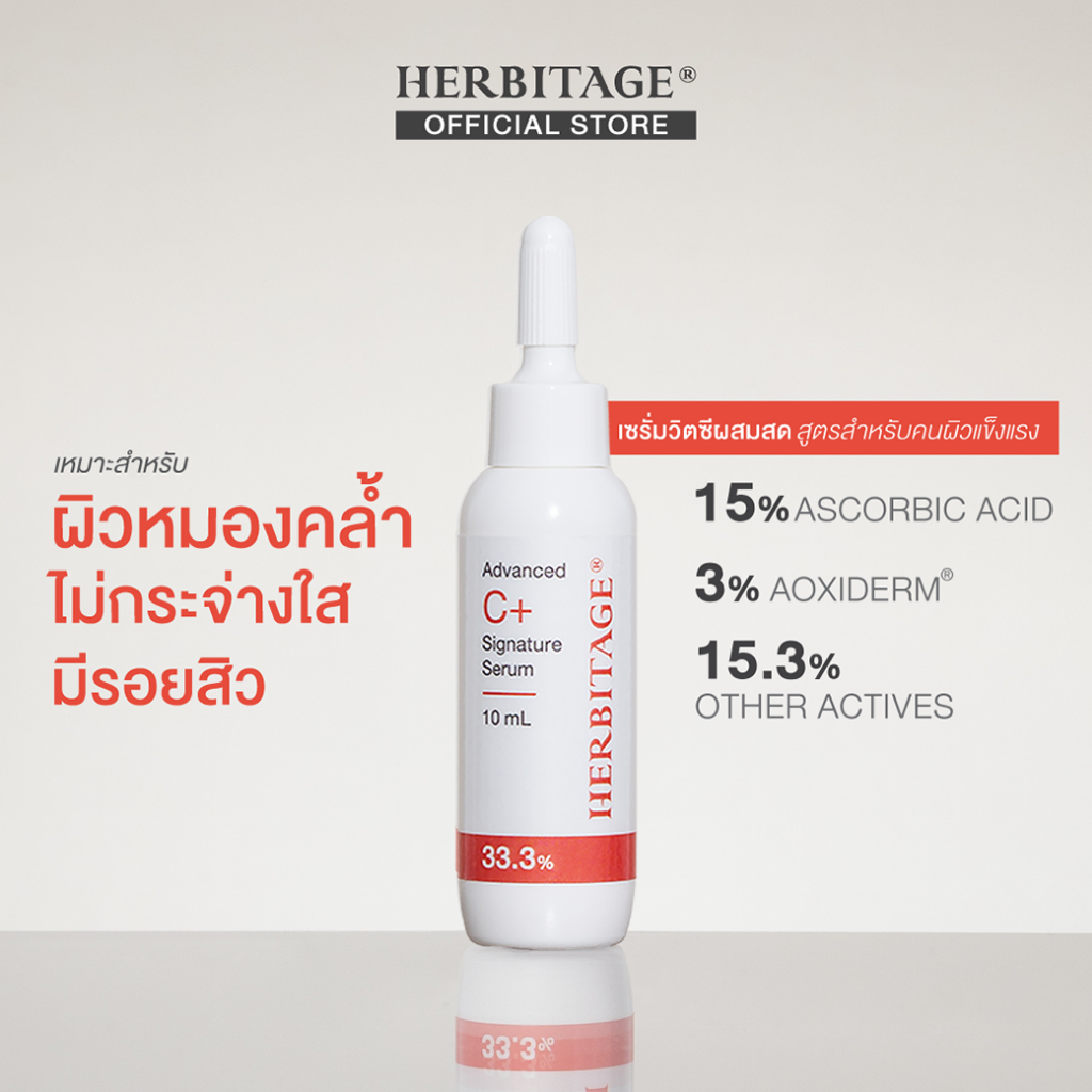 HERBITAGE Advanced C+SIGNATURE 33.3 Brightening Serum Set ( L-Ascorbic + AOXIDERM + Fullerene )