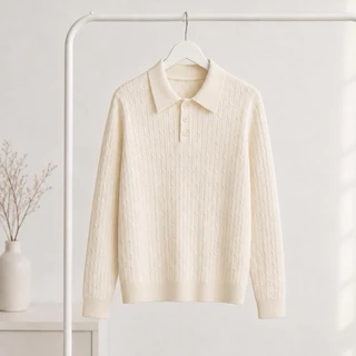 LITTLEMOM เสื้อโปโลแขนยาวถักเกลียว รุ่น ROSE