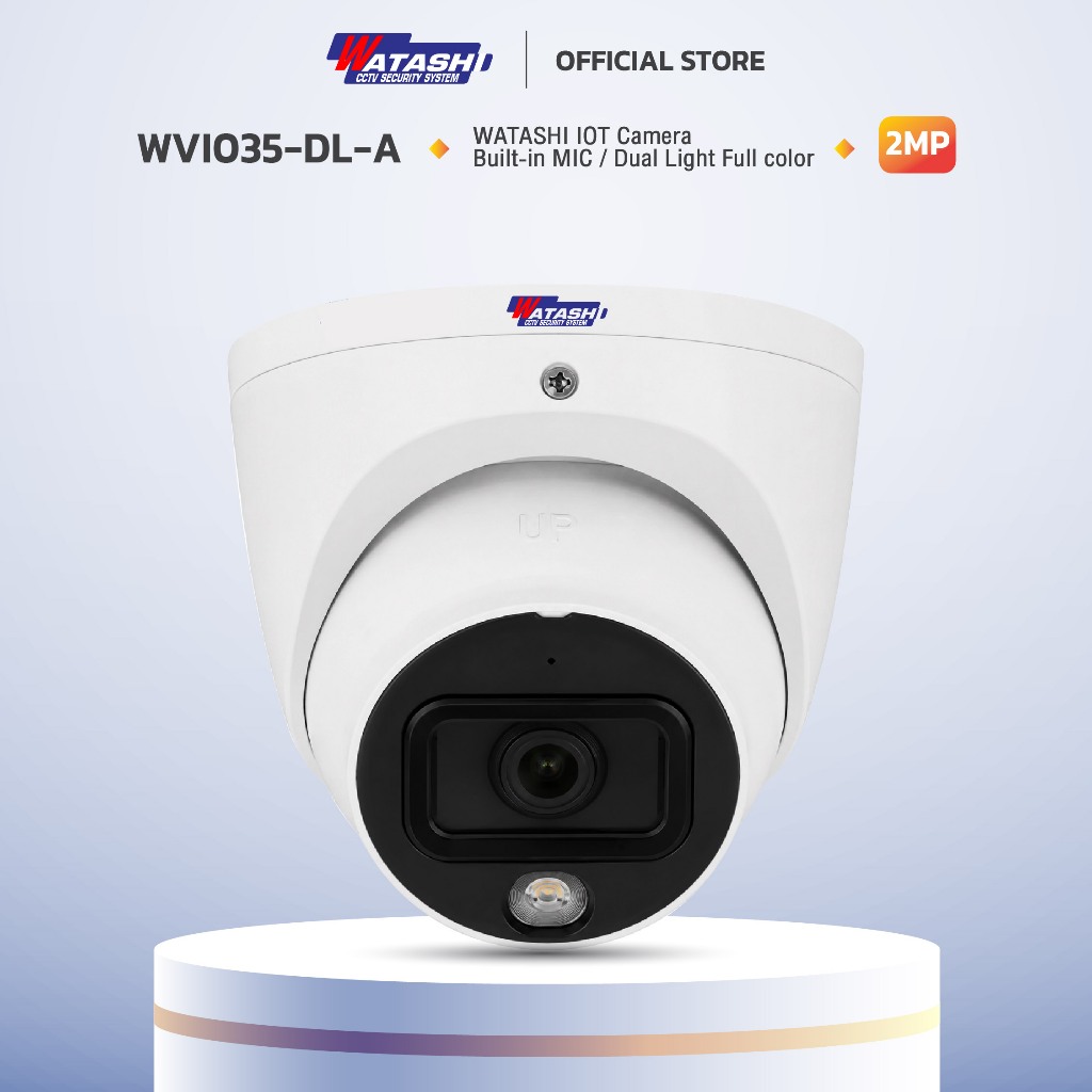 *NEW* WATASHI กล้องวงจรปิด รุ่น WVI035-DL-A 2ล้าน มีไมค์ บันทึกเสียงได้ Smart Light  #ประกันศูนย์ 3ปี