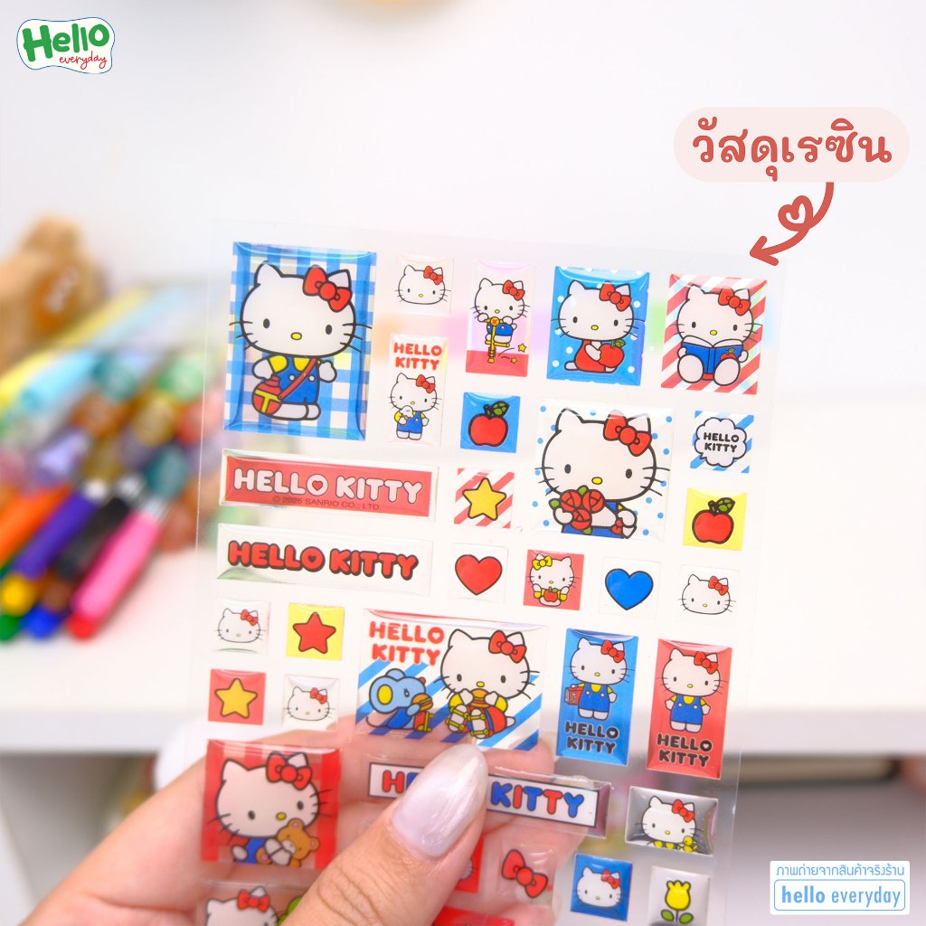 hello kitty สติ๊กเกอร์นูนใส กันน้ำ มีให้เลือก 2 ลาย รูปที่ 3