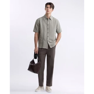 DAPPER เสื้อเชิ้ตแขนสั้น Textured Weave Shirt มี 2 สี [BCS/605LJ]