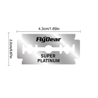 ใบมีดโกน Flydear ฟลายเดียร์ x 10 ชิ้น แบบ 2คม สำหรับโกนหนวด โกนผม Shaving Razor Double Edge Blades from China