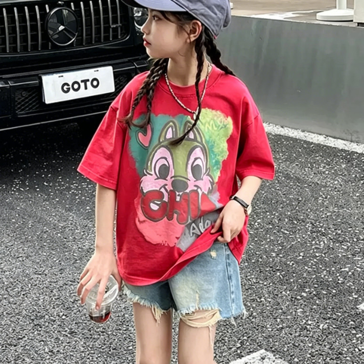 อนิเมะ/ซีรีส์/เสื้อยืดเด็กผู้ชายเด็กผู้หญิง/ดึงดูดสายตาร้อยเปอร์เซ็นต์/เสื้อยืดผ้าฝ้ายคุณภาพดีมาก/ขนาด 90-150