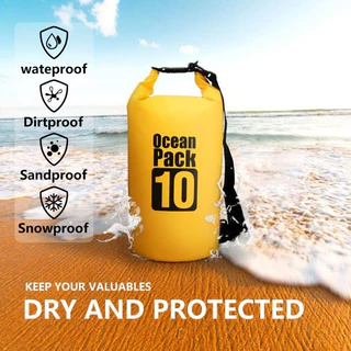 กระเป๋ากันน้ำแบบพกพาขนาด 2L/3L/5L/10L/15L/20L（2L-15L แถม 1 สาย/20L แถม 2 สาย) Ocean Pack