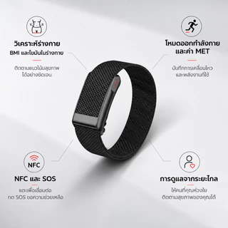 LOOP Smart watch band ตรวจ ECG PPG ระดับแพทย์ A GPSวัดน้ำตาลไม่เจ็บตัว วัดความดันโลหิต กรดยูริก ไขมันในเลือด HRV