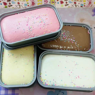 Squishy Ice Cream Mousse ของเล่นบีบคลายเครียดรูปขนมปังจำลองสร้างสรรค์ บีบได้ตามต้องการเพื่อคลายเครีย