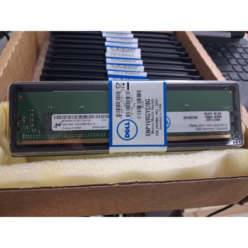 แรมเซิร์ฟเวอร์ขนาด 8GB DDR4 2666MHz ECC RDIMM
