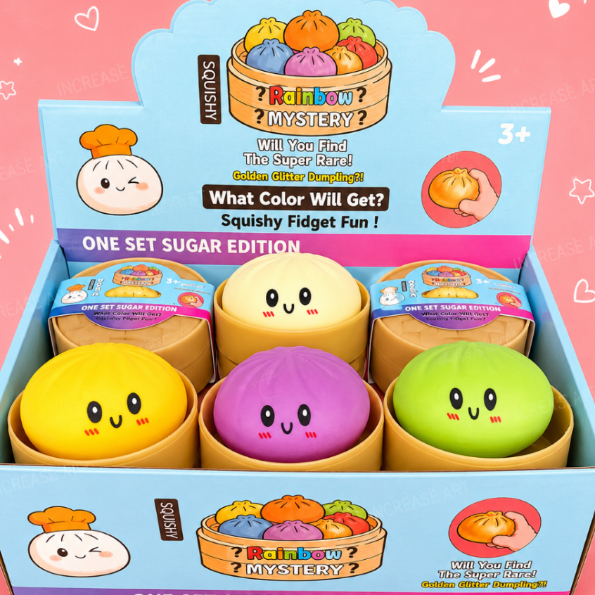 Squishy Bun (1 สุ่ม) กล่องสุ่มซาลาเปา สกุชชี่ซาลาเปา ของล่นสกุชชี่