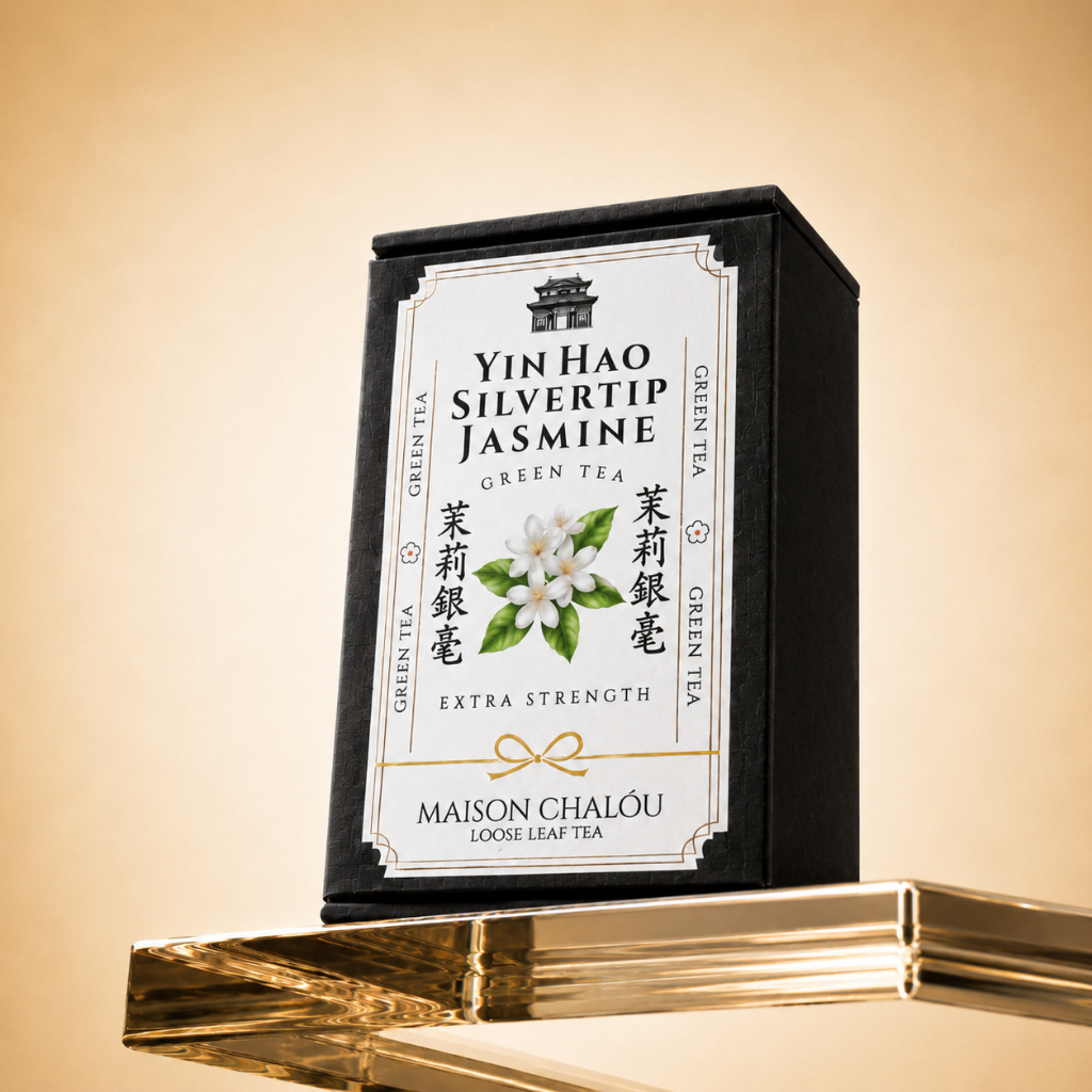 ชามะลิ ยอดเงิน yinhao jasmine tea silver tip jasmine tea ชงร้อน ชงเย็น กลิ่นแรงสุด เหมาะชงนม 70 g