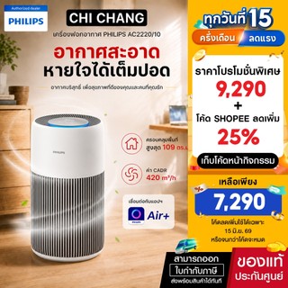 Philips Air Purifier เครื่องฟอกอากาศ AC2220/10 สำหรับห้องขนาด 109 ตร.ม.