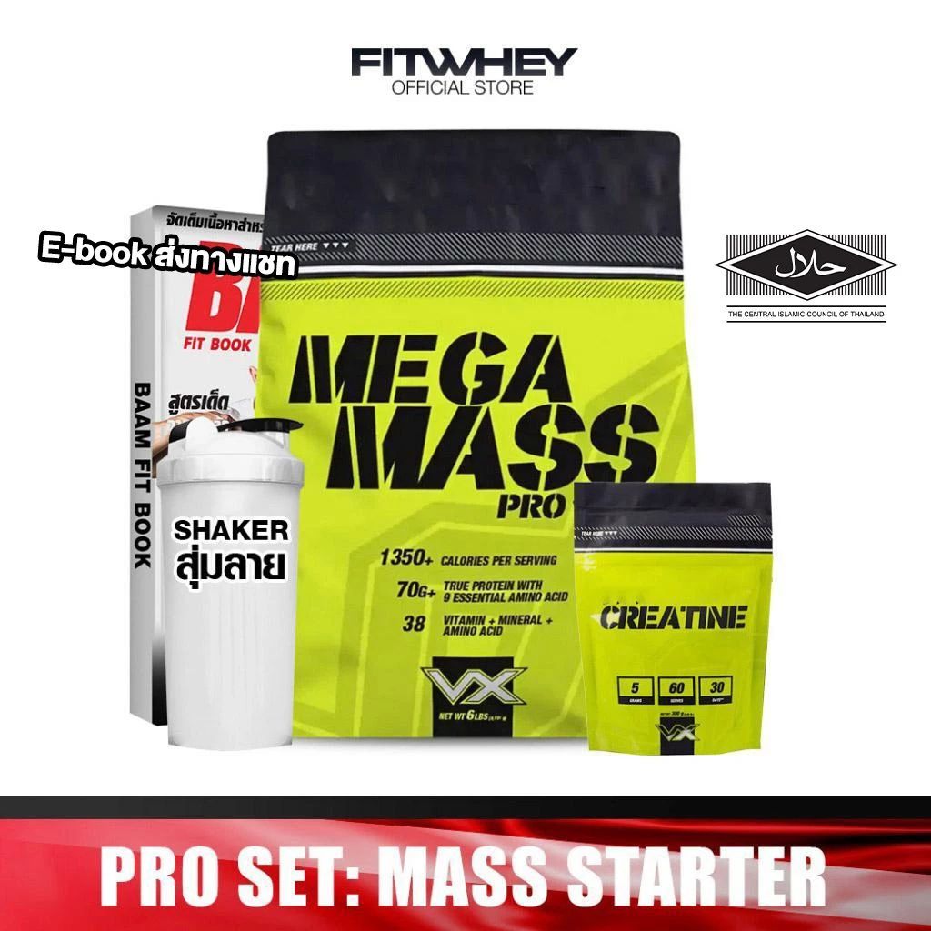 [ชุดโปรโมชั่นเซ็ต] VITAXTRONG MASS STARTER WHEY PROTEIN (6 LB) | เซ็ตคู่ CREATINE