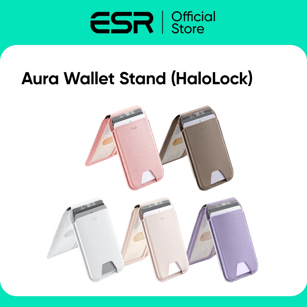 ESR - ที่เก็บบัตรติดหลังมือถือ รุ่น Aura Wallet Stand (HaloLock)