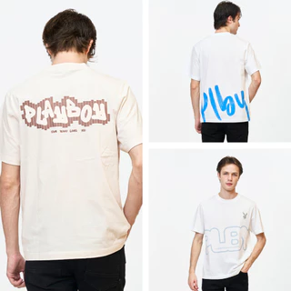PLAYBOY 06PB เสื้อยืด เสื้อผ้าผู้ชาย/เสื้อ/เสื้อยืดสีขาว รุ่น P1MT265TB069WH 072BE 073WH