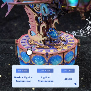 Tonecheer โทนเชียร์ ตัวต่อไม้สามมิติ แมจิเคิล กาแล็กซี diy transmission model TQ422 Magical Galaxy