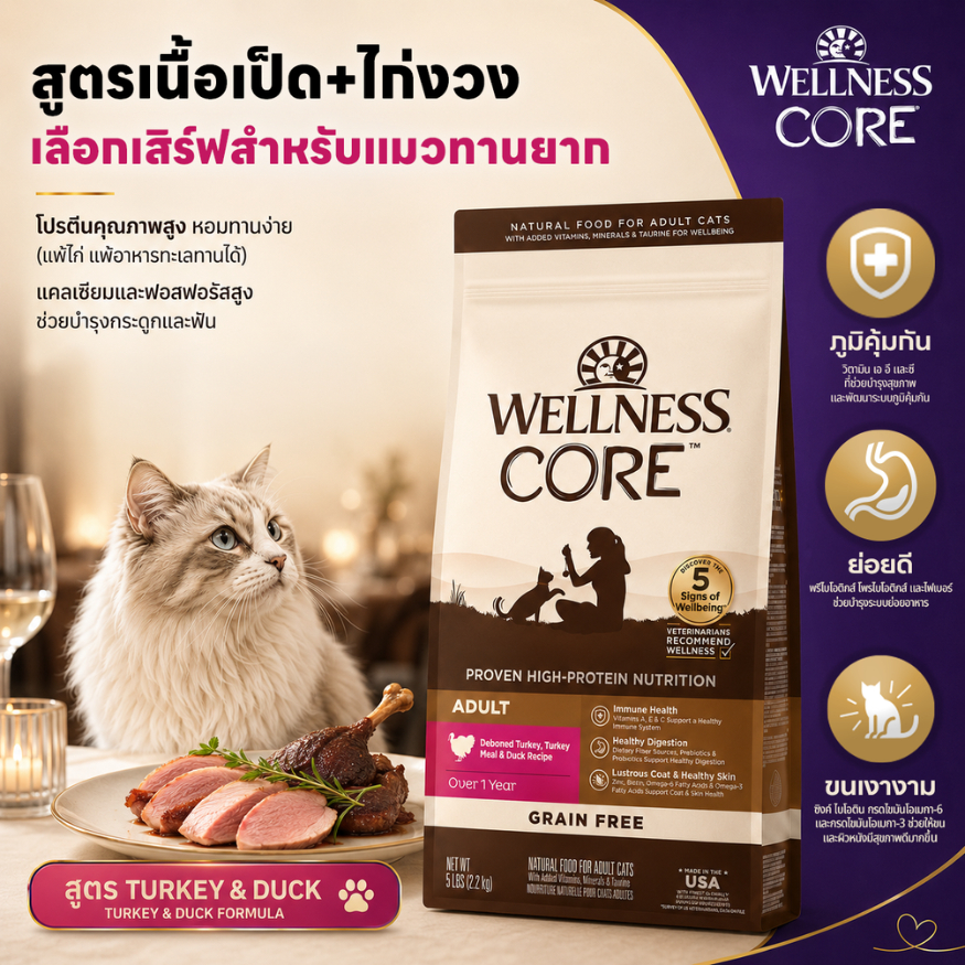 WELLNESS CORE طعام قطط بريميوم (2 + 1 مجاناً) — صورة 2