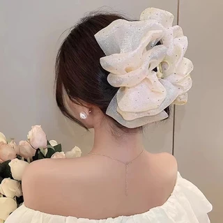 กิ๊บติดผม กิ๊บติดผมรูปโบว์ ดำ-ขาว ขนาดใหญ่ ins เกาหลี แฟชั่น สไตล์คลาสสิก retro คุณภาพสูง แฟชั่นมาใหม่