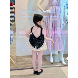 ชุดเซ็ทโบว์ขาสั้นบอลลูน ✨โบว์ดำกางเกงขาว