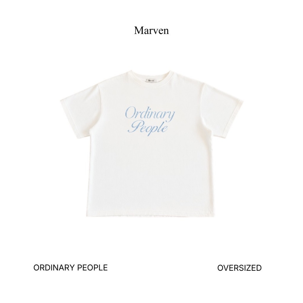 Marvenapparel - Ordinary People (Unisex) เสื้อยืดสกรีนลายทรง Baby crop / Oversized