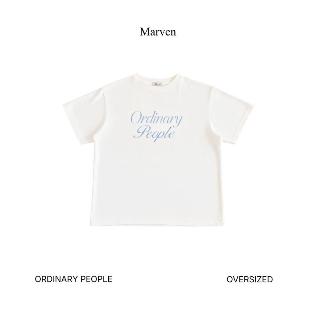 Marvenapparel - Ordinary People (Unisex) เสื้อยืดสกรีนลายทรง Baby crop / Oversized