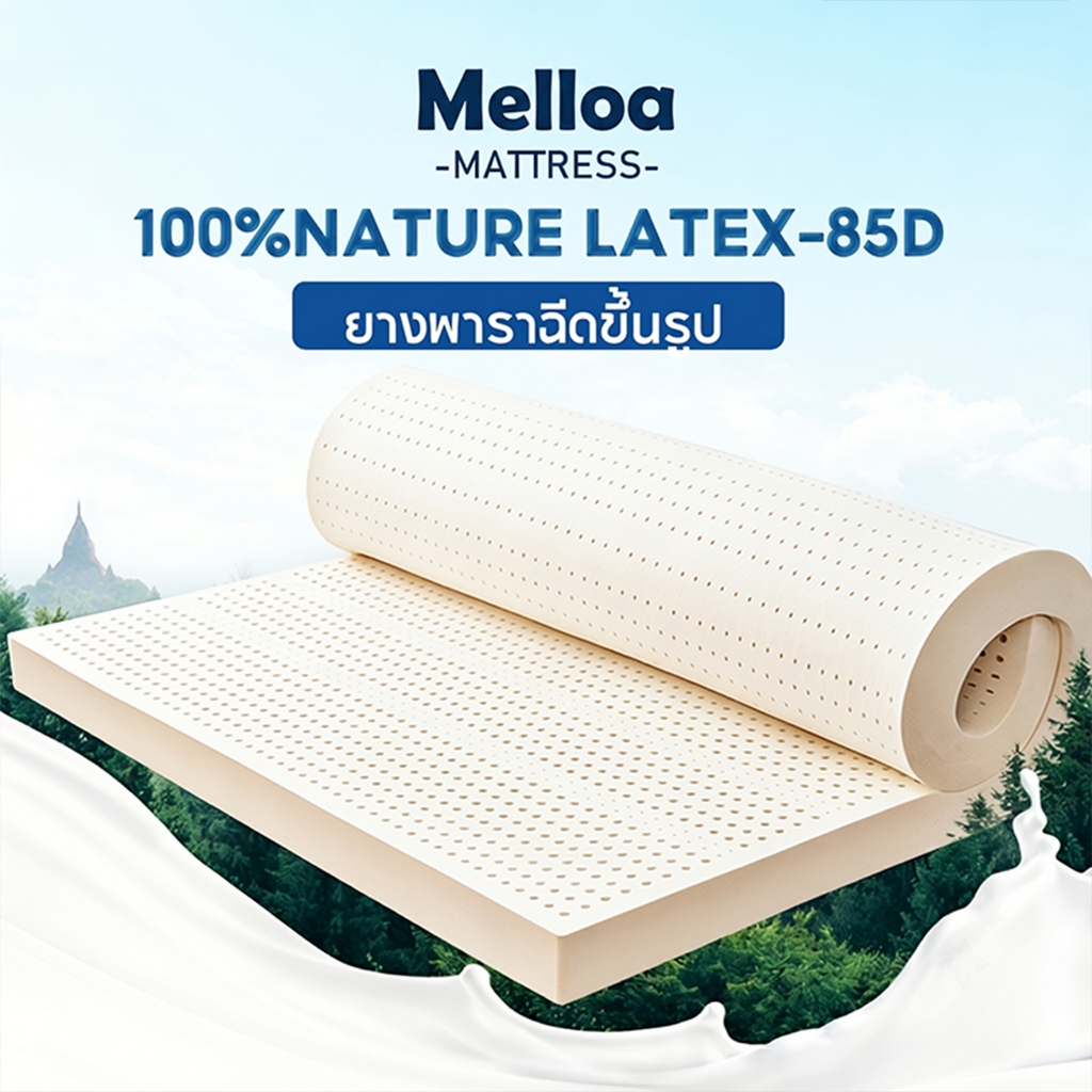 ที่นอนยางพารา ยางพาราฉีดขึ้นรูป topper ลดอาการปวดหลังได้อย่างตรงจุด นุ่มกำลังดี นอนฟิน เหมือนนอนโรงแรม ส่งฟรี