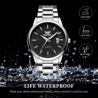 OPK นาฬิกา ผู้ชาย แฟชั่น watch 100% แท้ กันน้ำ สแตนเลส สายนาฬิกา ควอตซ์ 6010