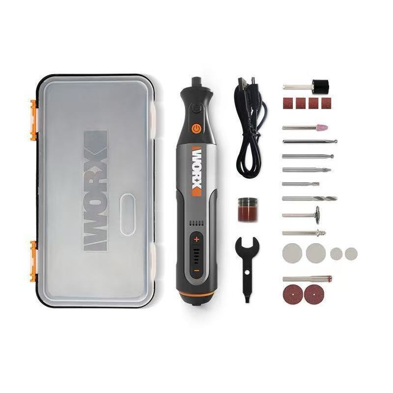 เครื่องเจียรมือไร้สาย WORX WX106 | แบตเตอรี่ 8V | ตัด/แกะสลัก/ขัด/เจาะ | ของแท้ใหม่แกะกล่อง | พร้อมชุดอุปกรณ์