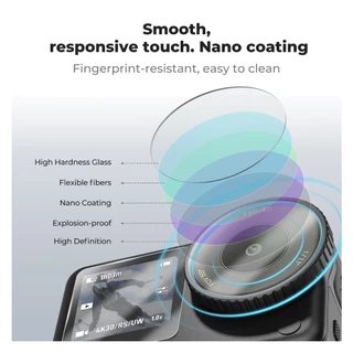 K&F CONCEPT PF52 9H แก้วกันรอย ตอบสนองไว กระจกกันรอย Tempered Glass Protector สําหรับ Osmo Action 6